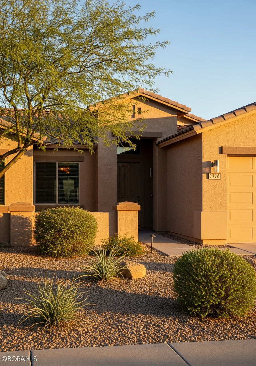 Tempe home exterior showing typical Arizona construction and landscaping common to the area.